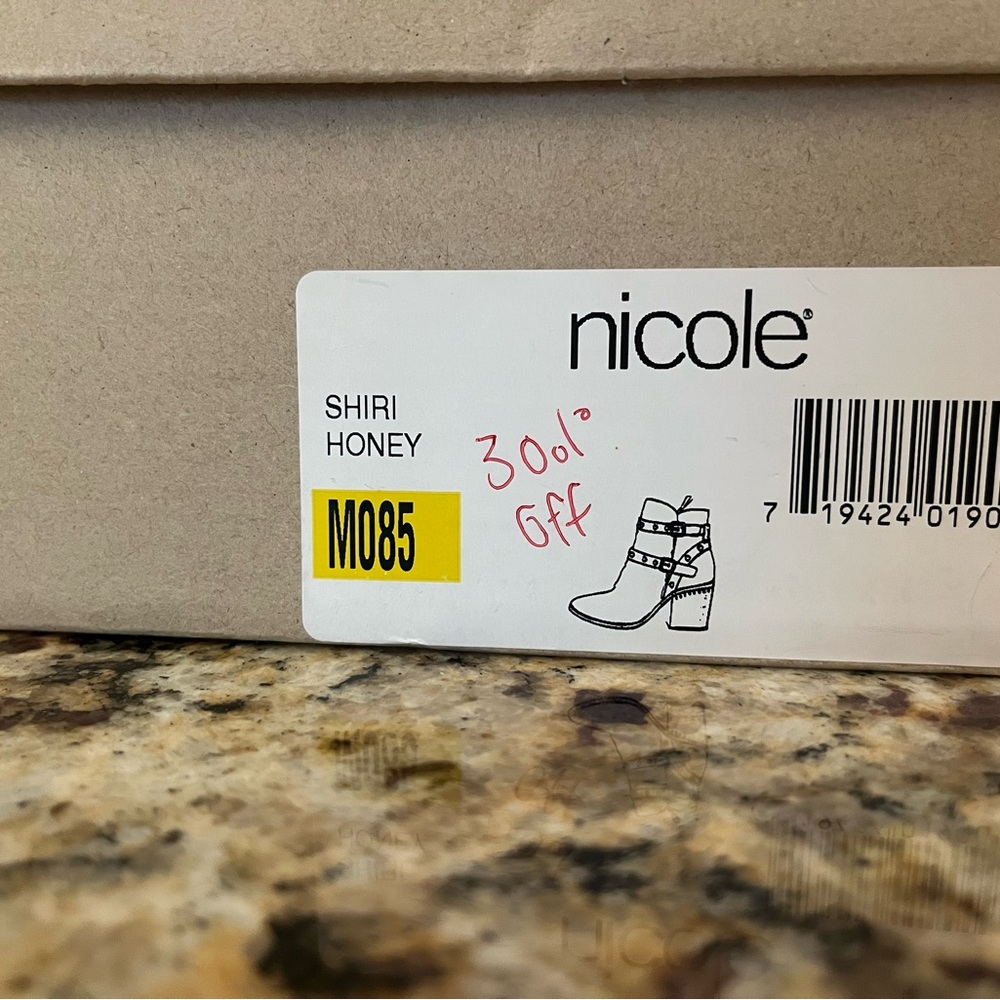 Nicole Shiri Boots Size 8.5 Honey Color New In Box - Picture 6 of 6